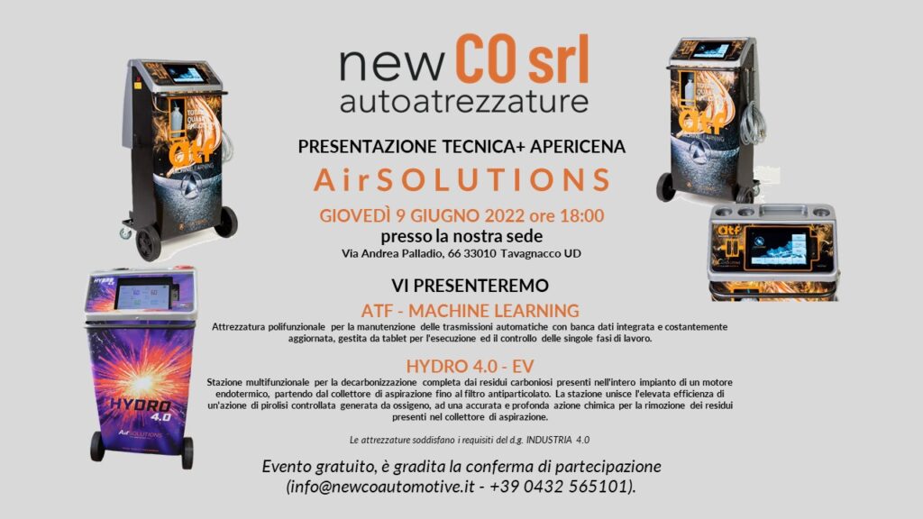 PRESENTAZIONE AIR SOLUTIONS                            **09/06/2022 ORE 18.00**