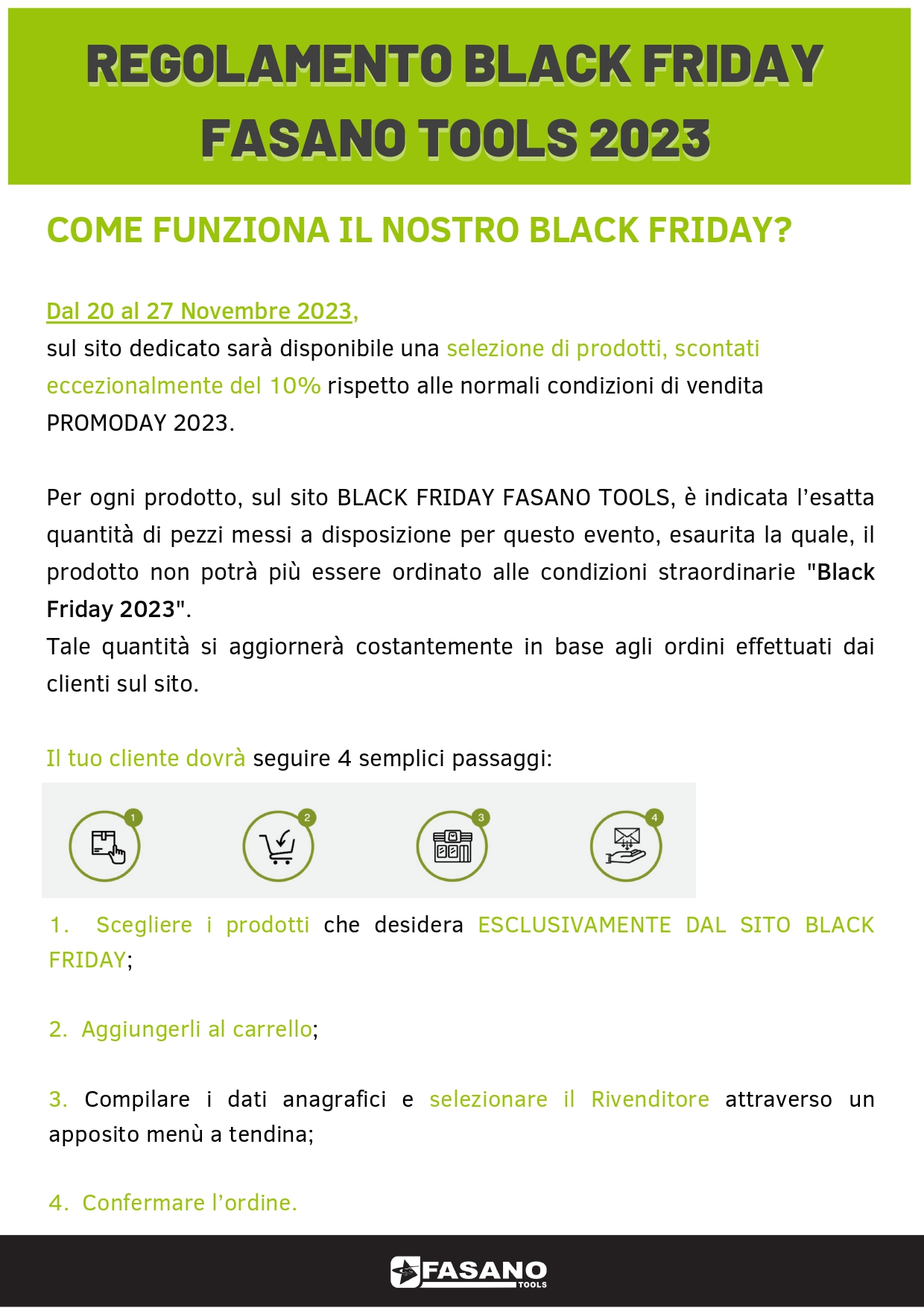 ****** BLACK FRIDAY ****** FASANO TOOLS 2023