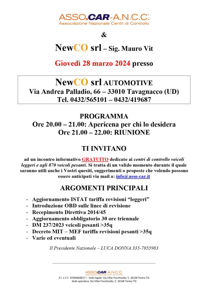EVENTO ** ASSO.CAR ** 28/03/2024